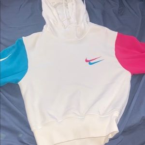 Pink and blue Nike sweatshirt